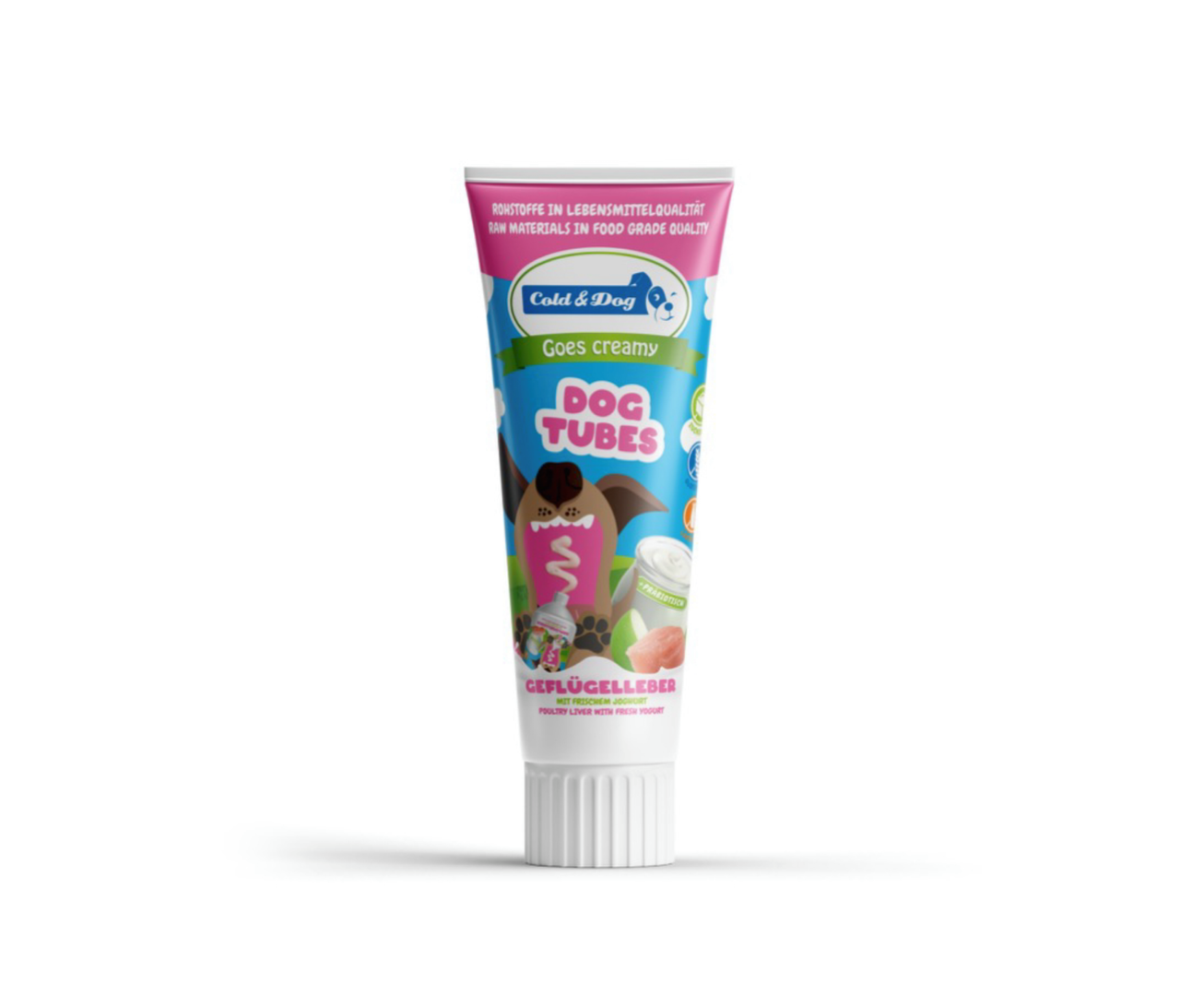 Cold & Dog Dog Tubes Joghurt Geflügelleber & Apfel 75g