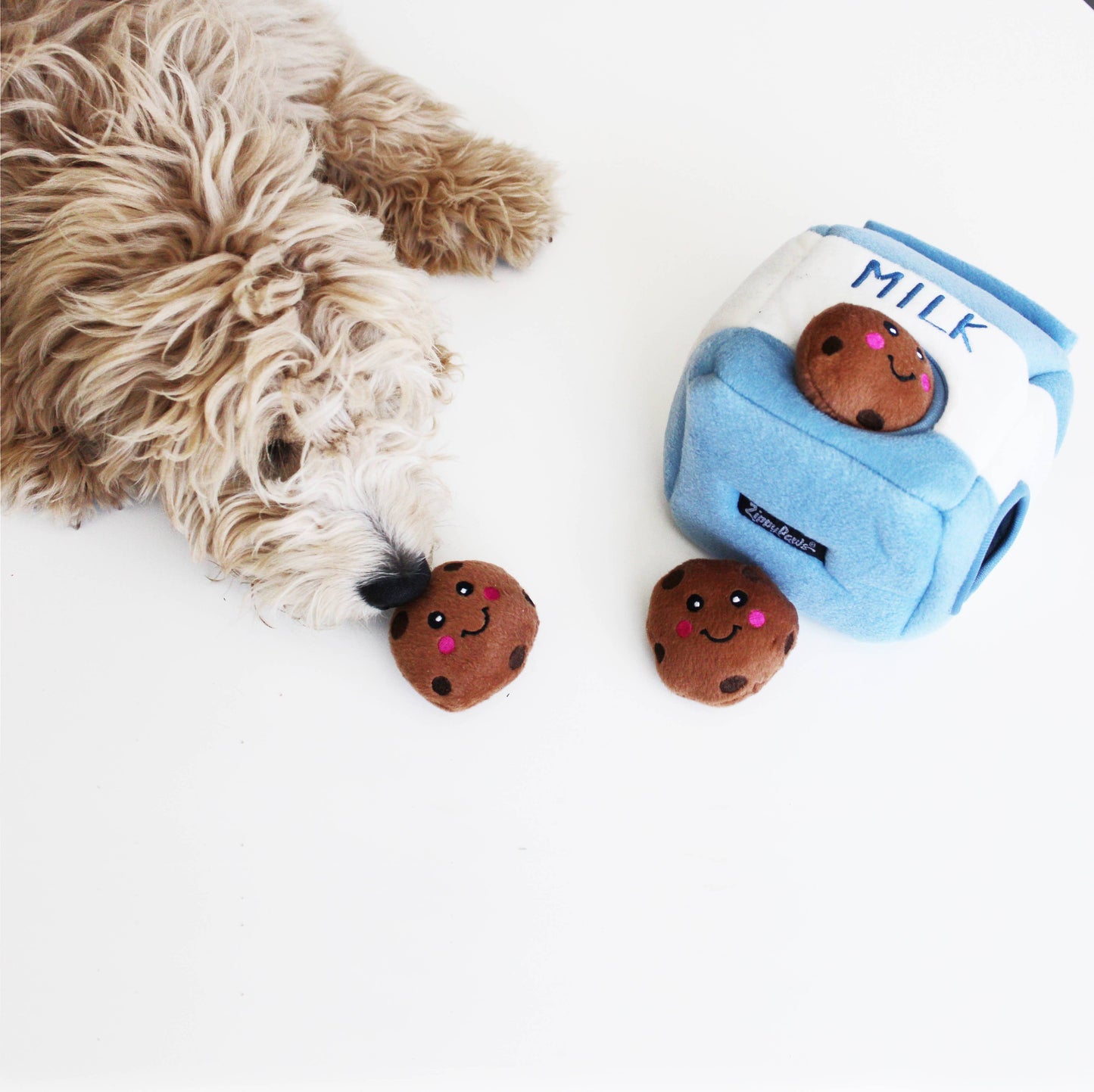 ZippyPaws Zippy Burrow - Milch und Kekse - Hundespielzeug