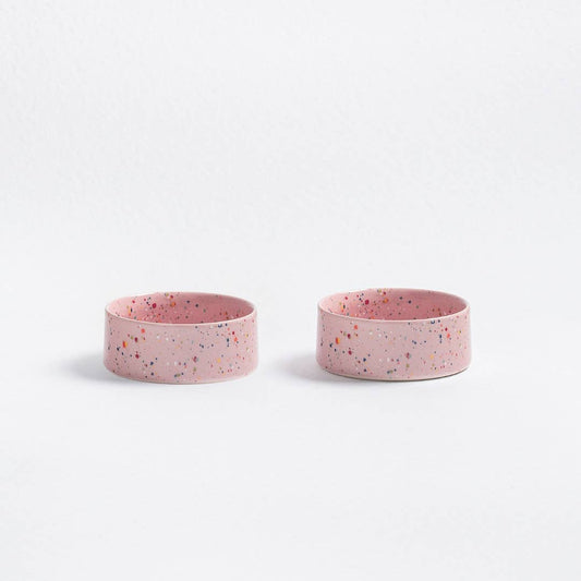 Confetti Stoneware Bowl - 14 cm, pink