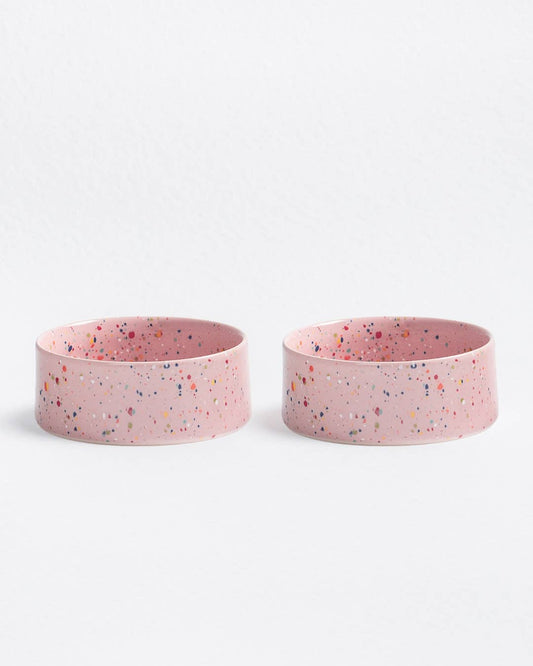 Confetti Stoneware Bowl - 16.5 cm, Pink