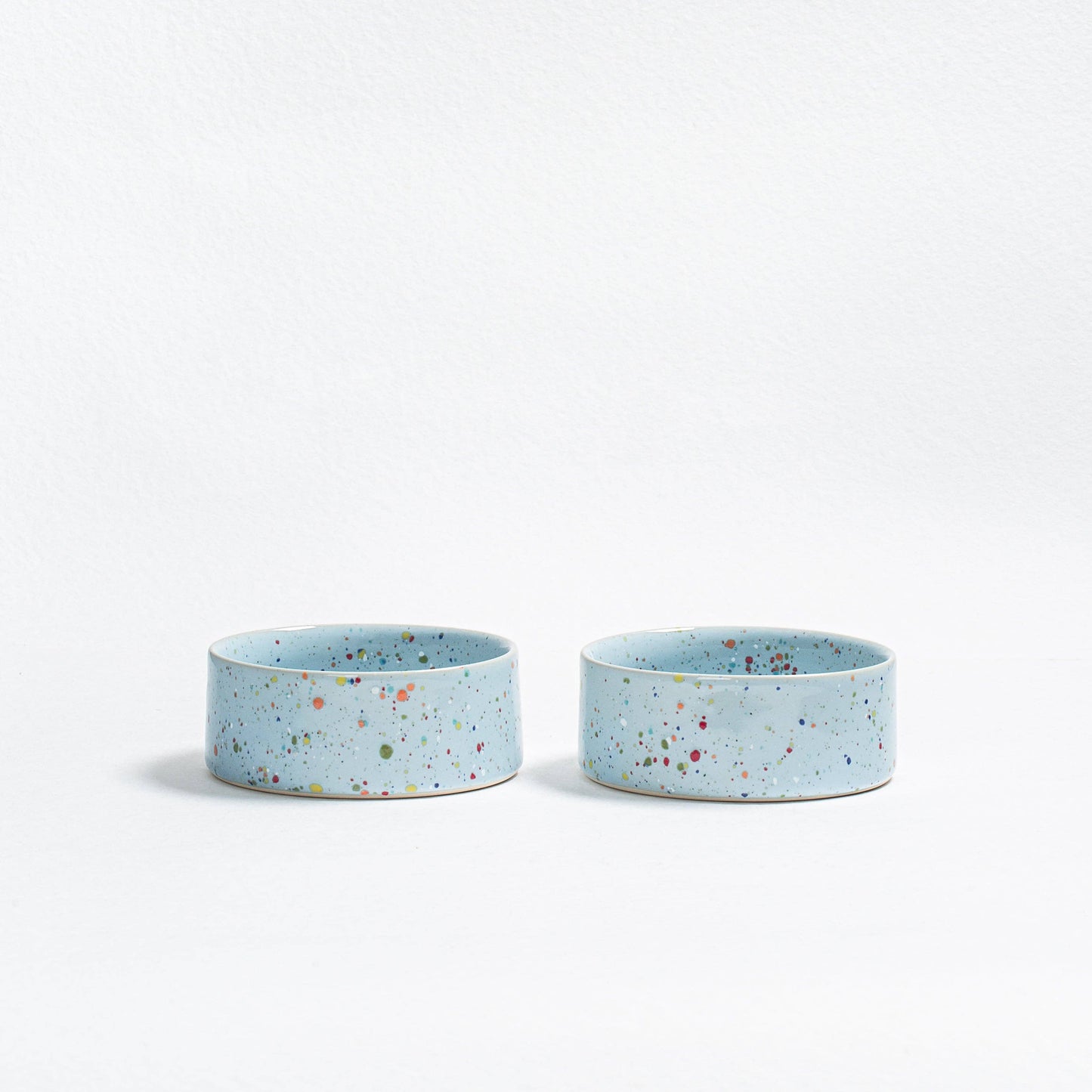 Konfetti Steingut-Hundenapf 14 cm, pastellblau