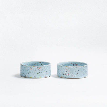 Konfetti Steingut-Hundenapf 14 cm, pastellblau