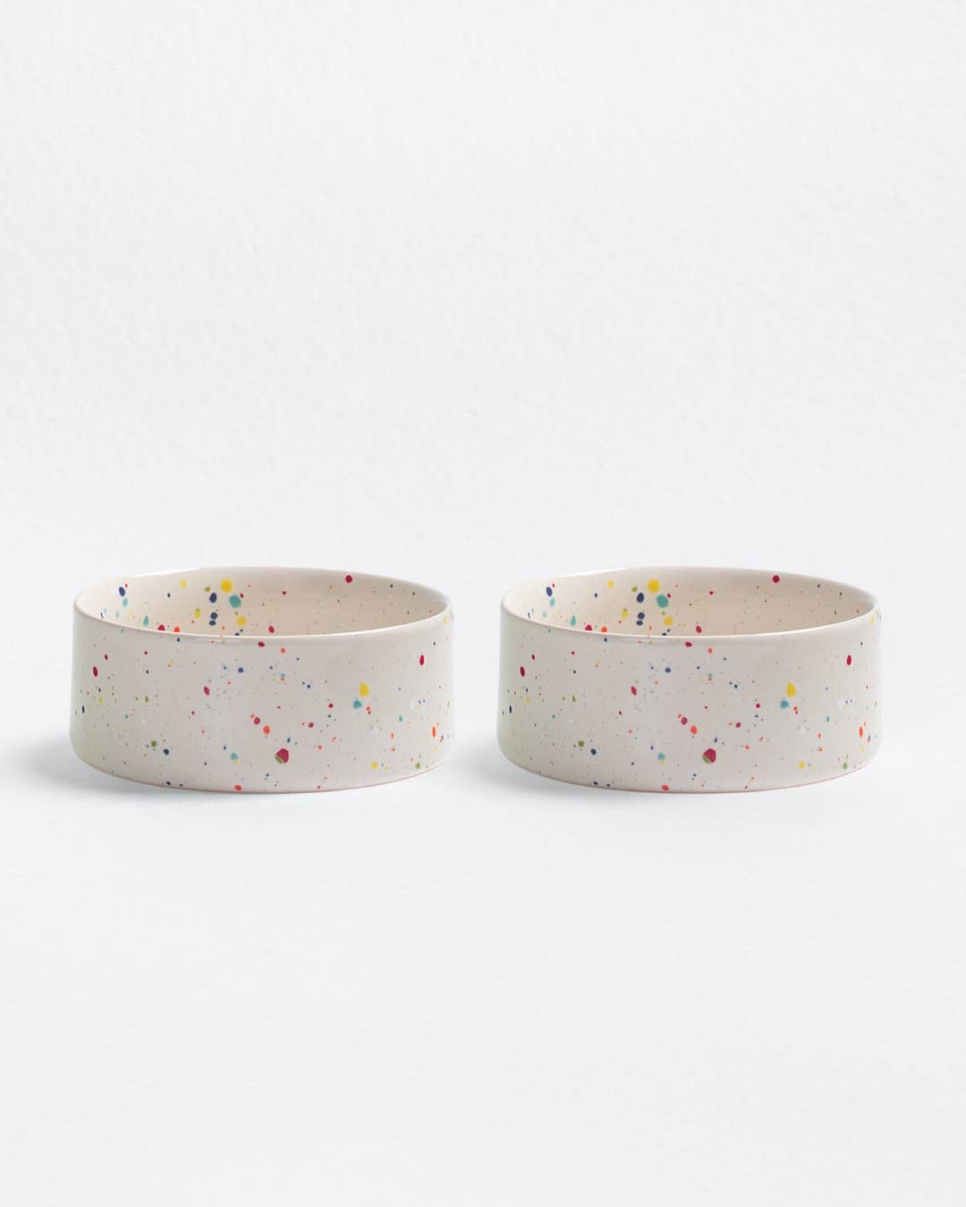 Konfetti Steinzeug-Napf - 16,5 cm, weiß