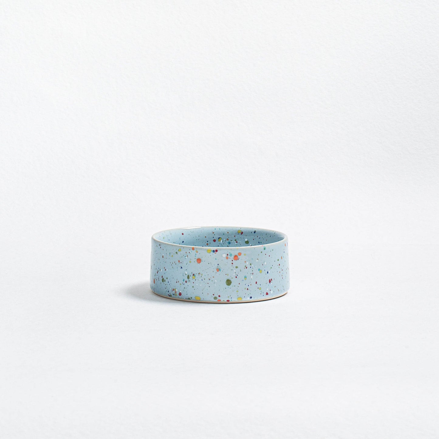 Konfetti Steingut-Hundenapf 14 cm, pastellblau