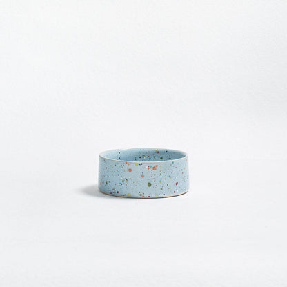 Konfetti Steingut-Hundenapf 14 cm, pastellblau
