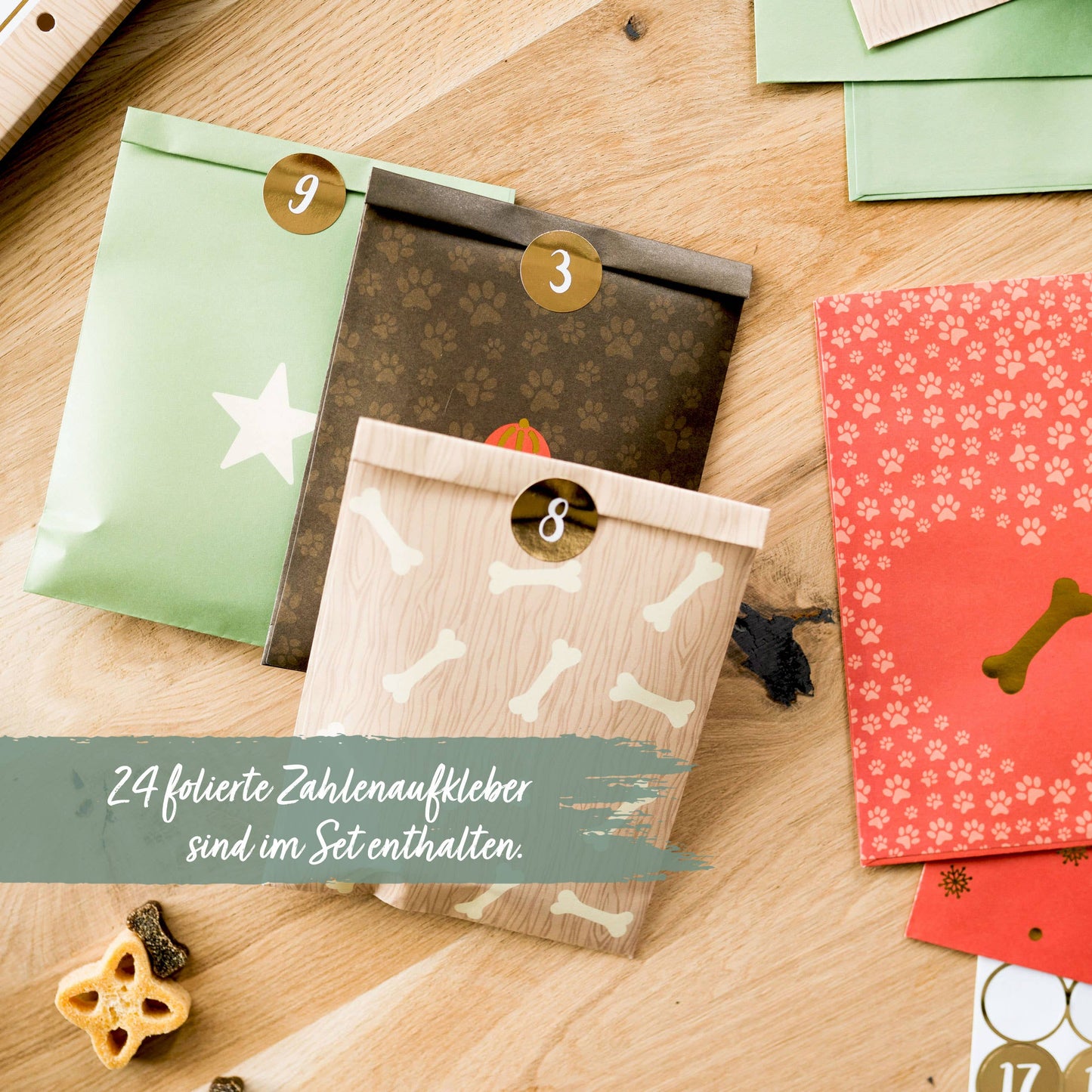 Tüten-Adventskalender-Set Hund