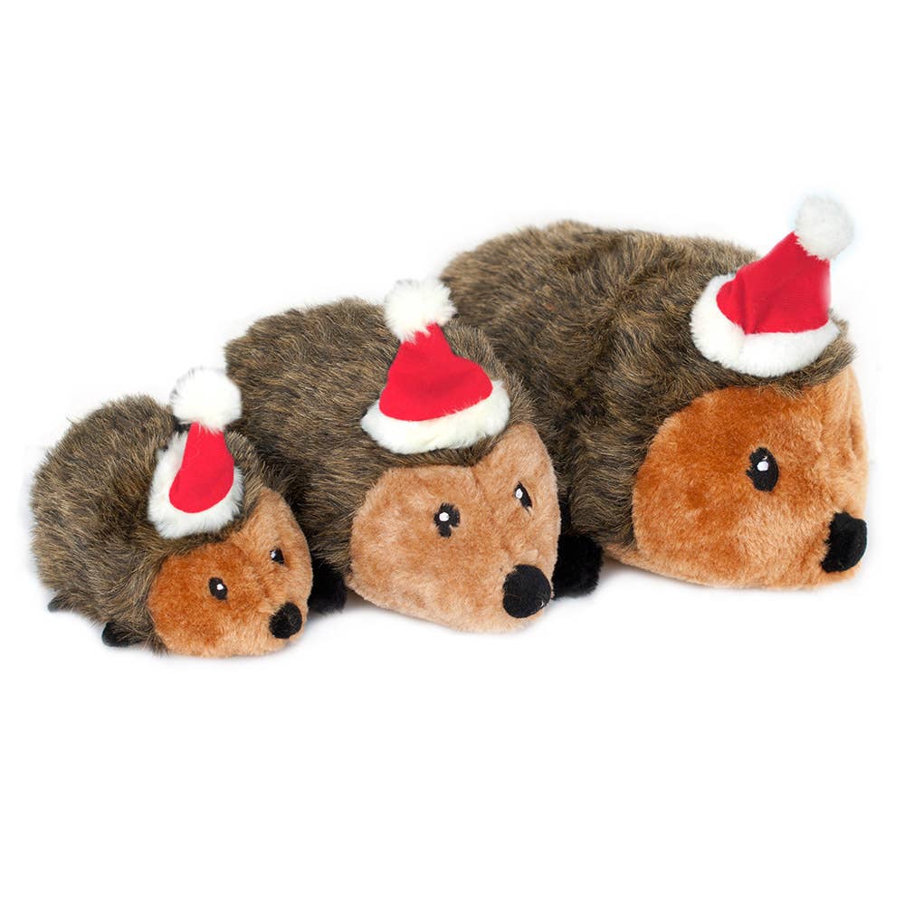 ZippyPaws Feiertags-Igel - Weihnachts-Hundespielzeug