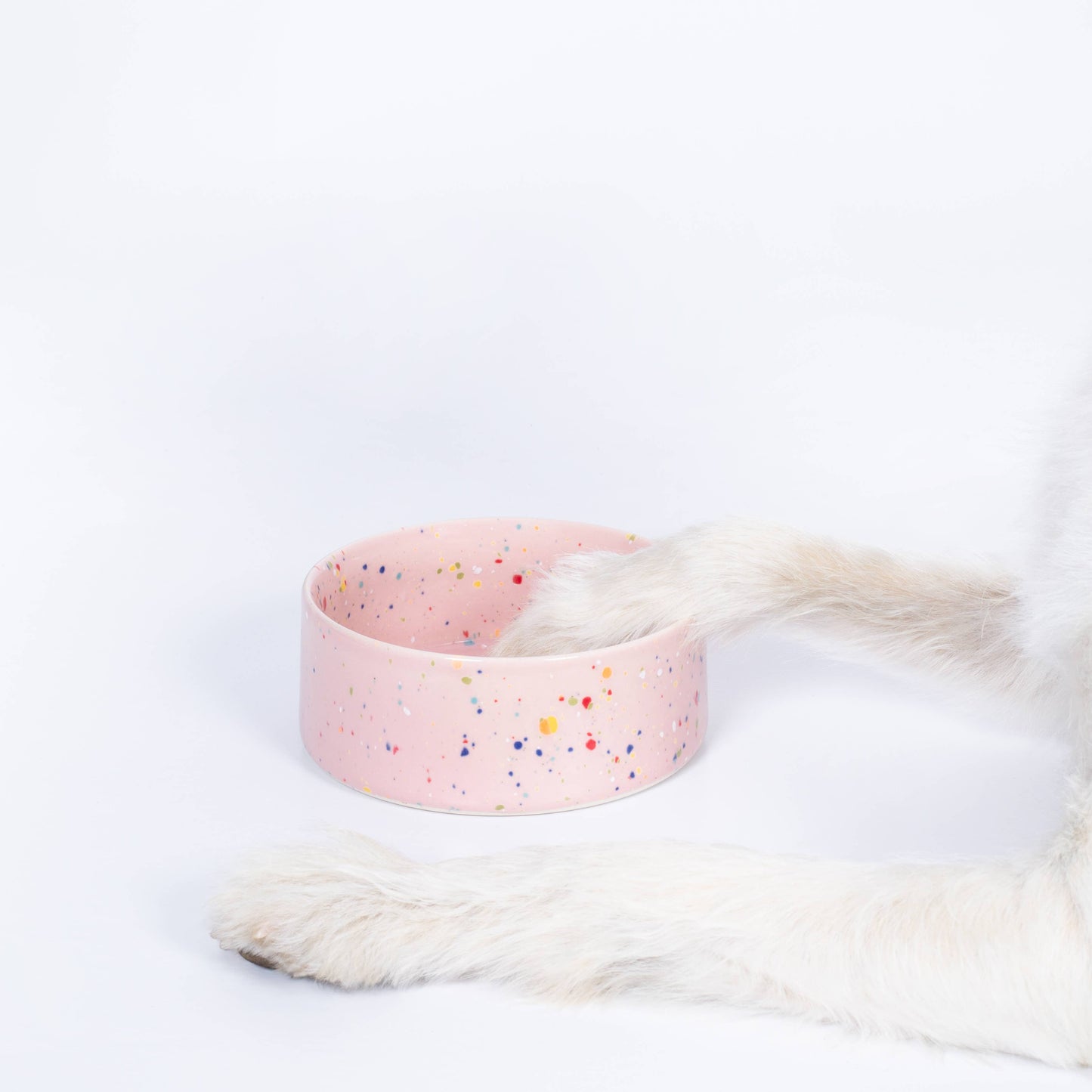 Konfetti Steinzeug-Napf - 14 cm, rosa