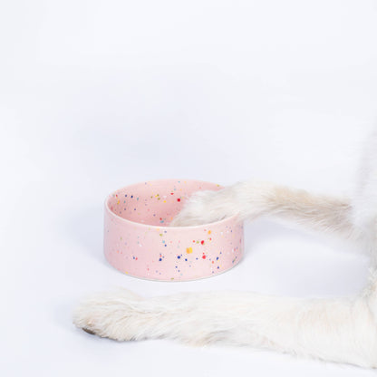 Konfetti Steinzeug-Napf - 14 cm, rosa