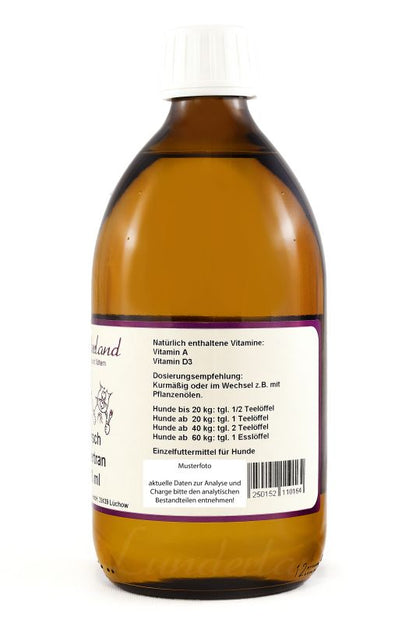 Lunderland Dorschlebertran Glasflasche