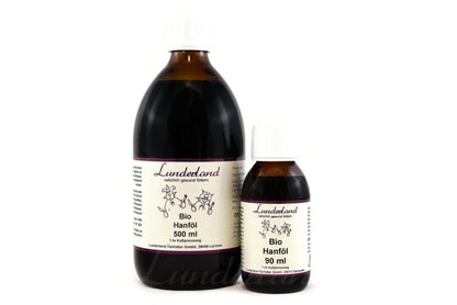 Lunderland Bio-Hanföl 90ml Glasflasche