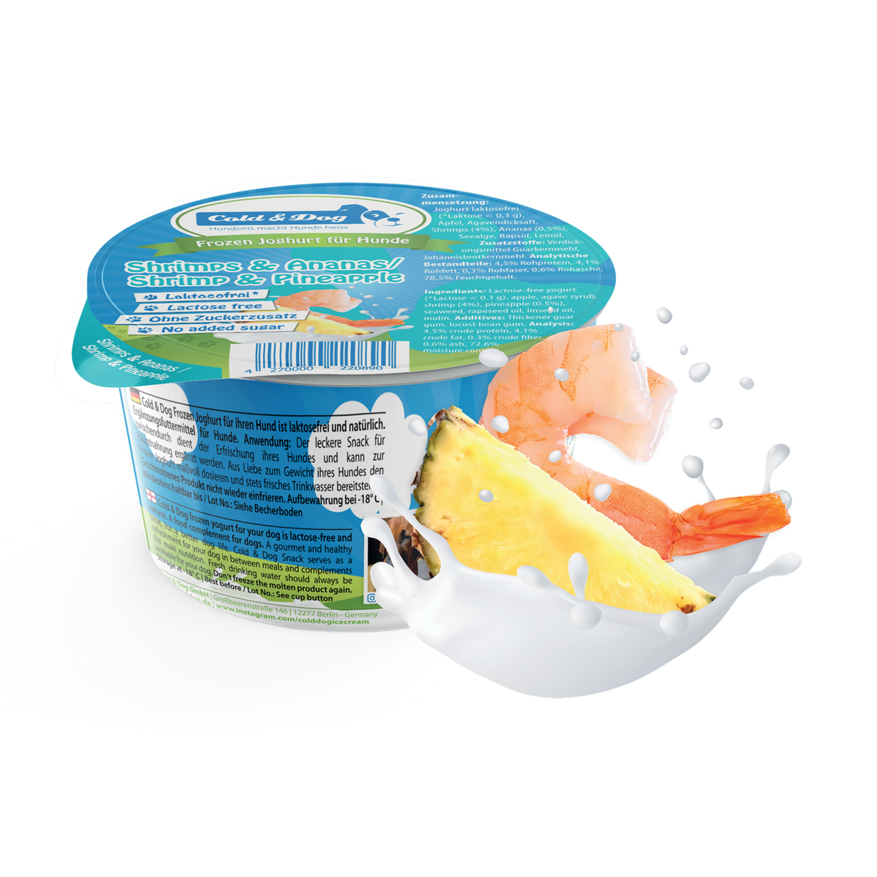 Cold & Dog Hundeeis Shrimps & Ananas 90ml