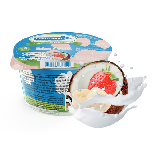 Cold & Dog Coconut & Strawberry Dog Ice Cream 90ml (VEGAN)