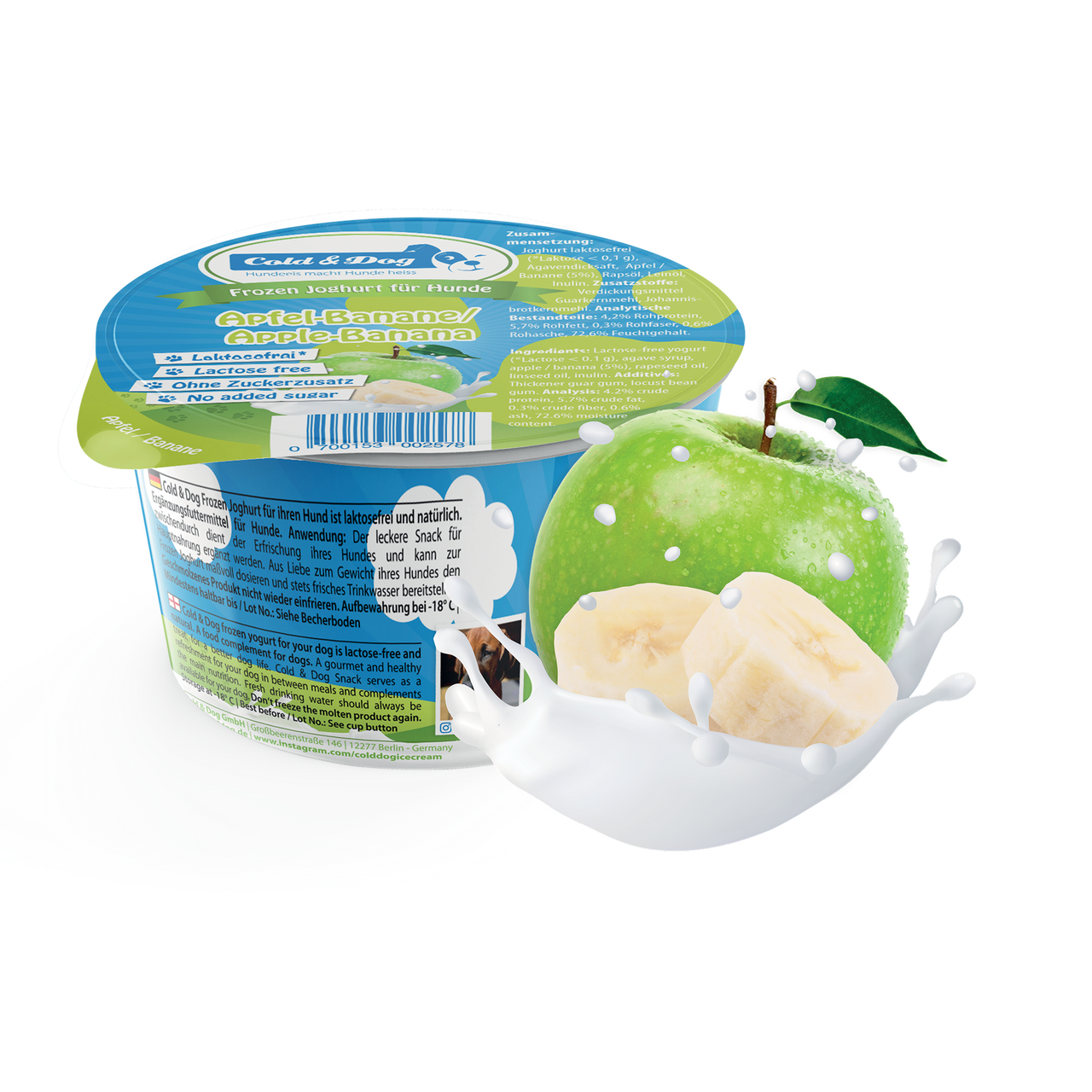 Cold & Dog Hundeeis Apfel & Banane 90ml