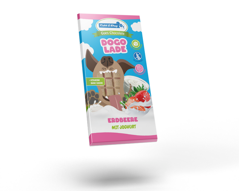 Cold & Dog Dogolade - Erdbeer-Joghurt 100g Tafel