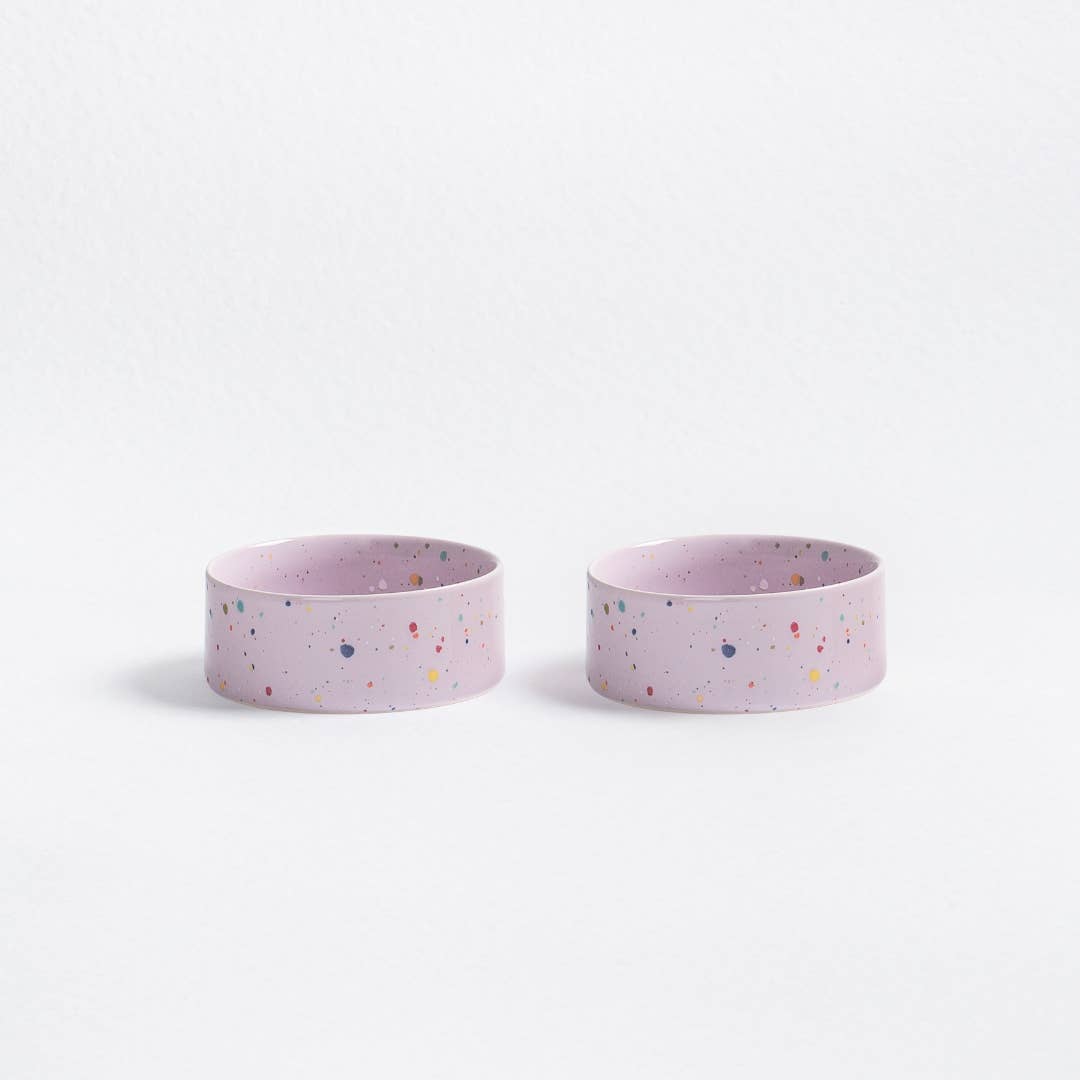 Konfetti Steinzeug-Napf - 14 cm, lila