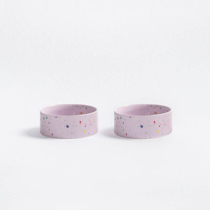 Konfetti Steinzeug-Napf - 14 cm, lila