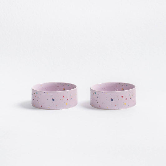 Confetti Stoneware Bowl - 14 cm, purple