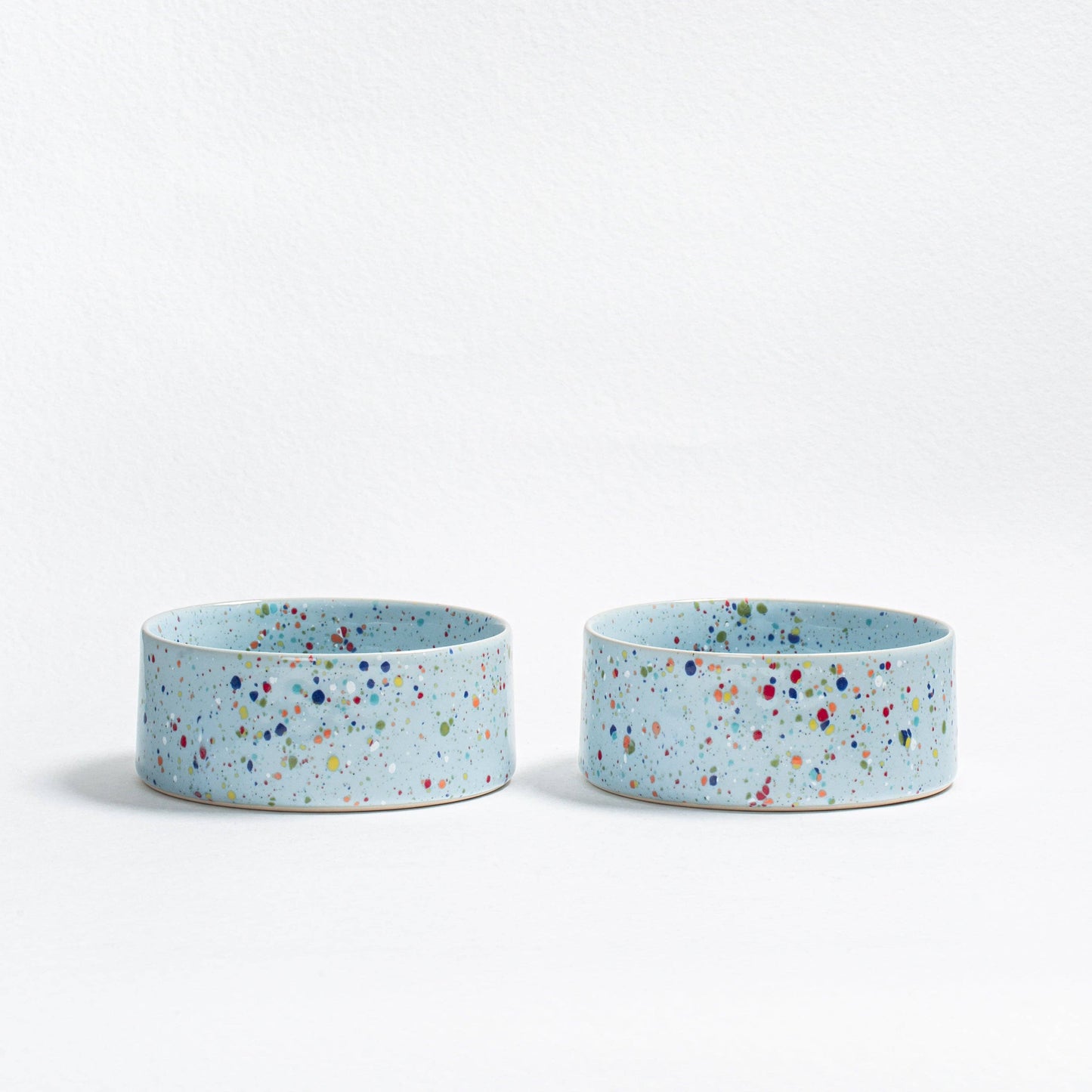 Konfetti Steingut-Hundenapf 16,5 cm, pastellblau