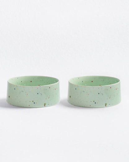 Konfetti Steinzeug-Napf - 16,5 cm, mint