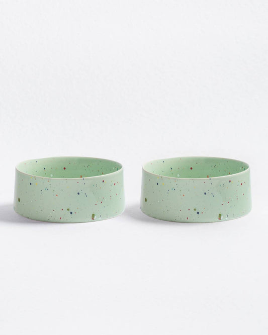 Confetti Stoneware Bowl - 16.5 cm, Mint