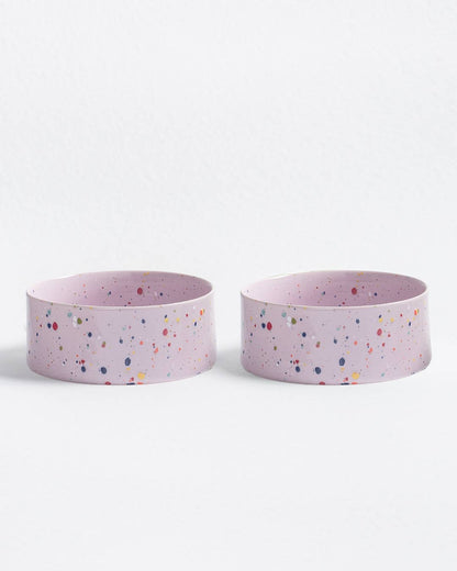 Konfetti Steinzeug-Napf - 16,5 cm, lila