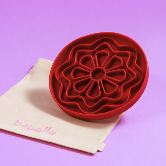 Lick Mat - Petal – Burgundy
