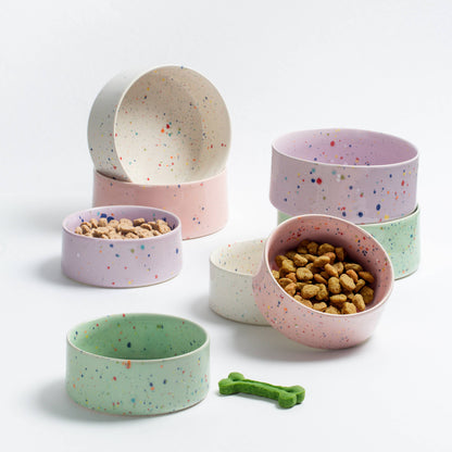 Konfetti Steinzeug-Napf - 16,5 cm, rosa
