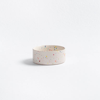 Konfetti Steinzeug-Napf - 16,5 cm, weiß