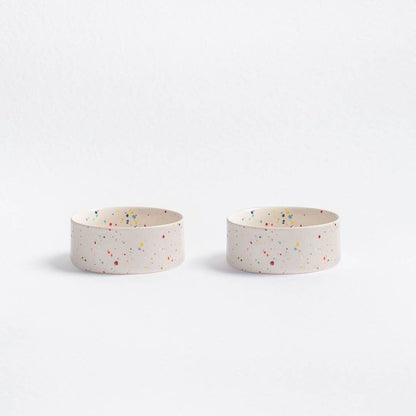 Konfetti Steingut-Napf - 14 cm, weiß