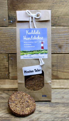 Kuddels Hundekekse - Piraten Taler 80g